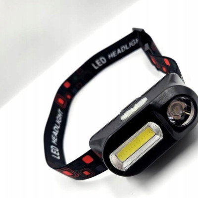 Latarka czołowa LED Akumulatorowa USB 6 trybów KX-1804